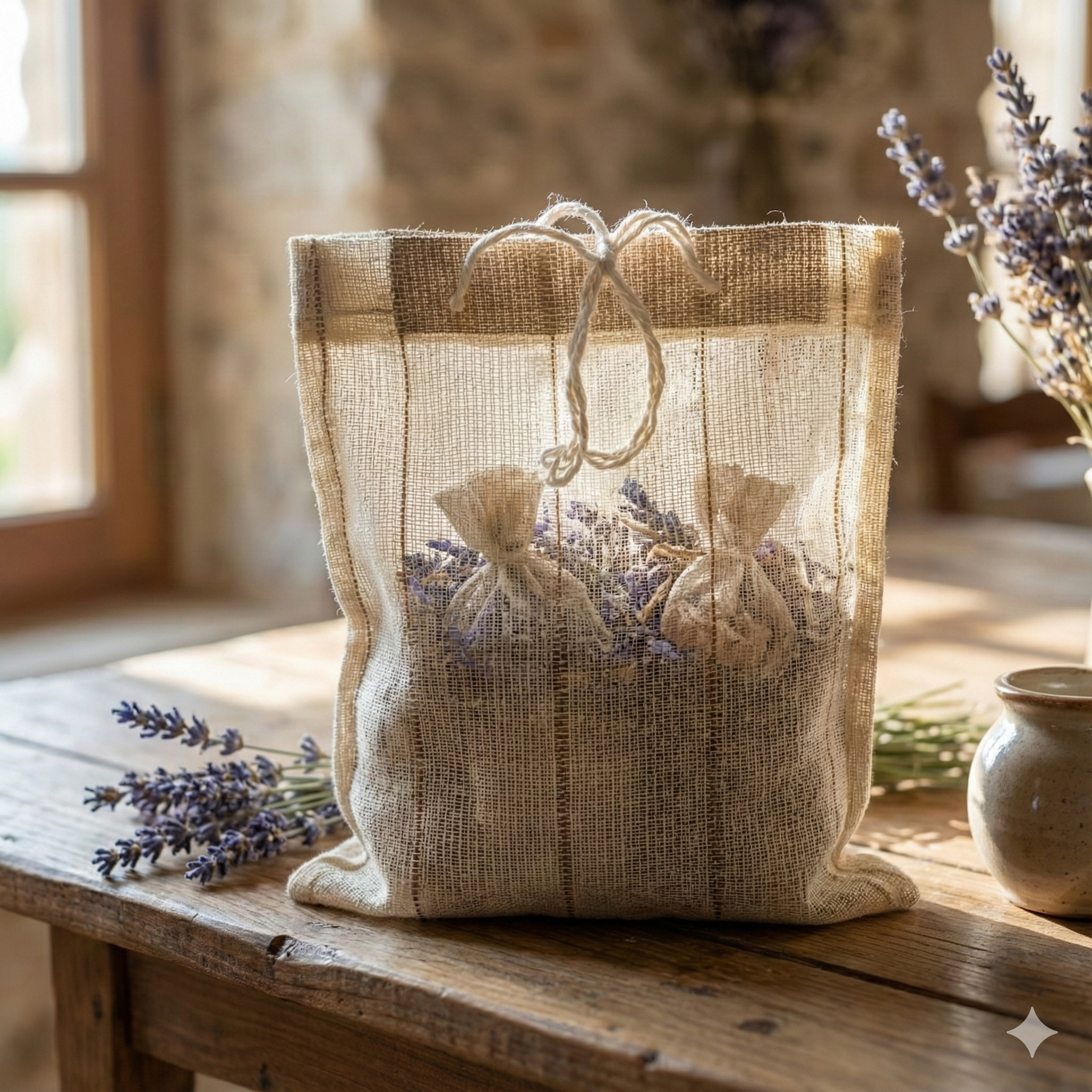 Eco-friendly reusable jute shopping bag