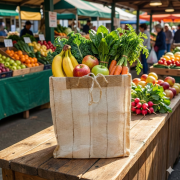 Eco-friendly reusable jute shopping bag