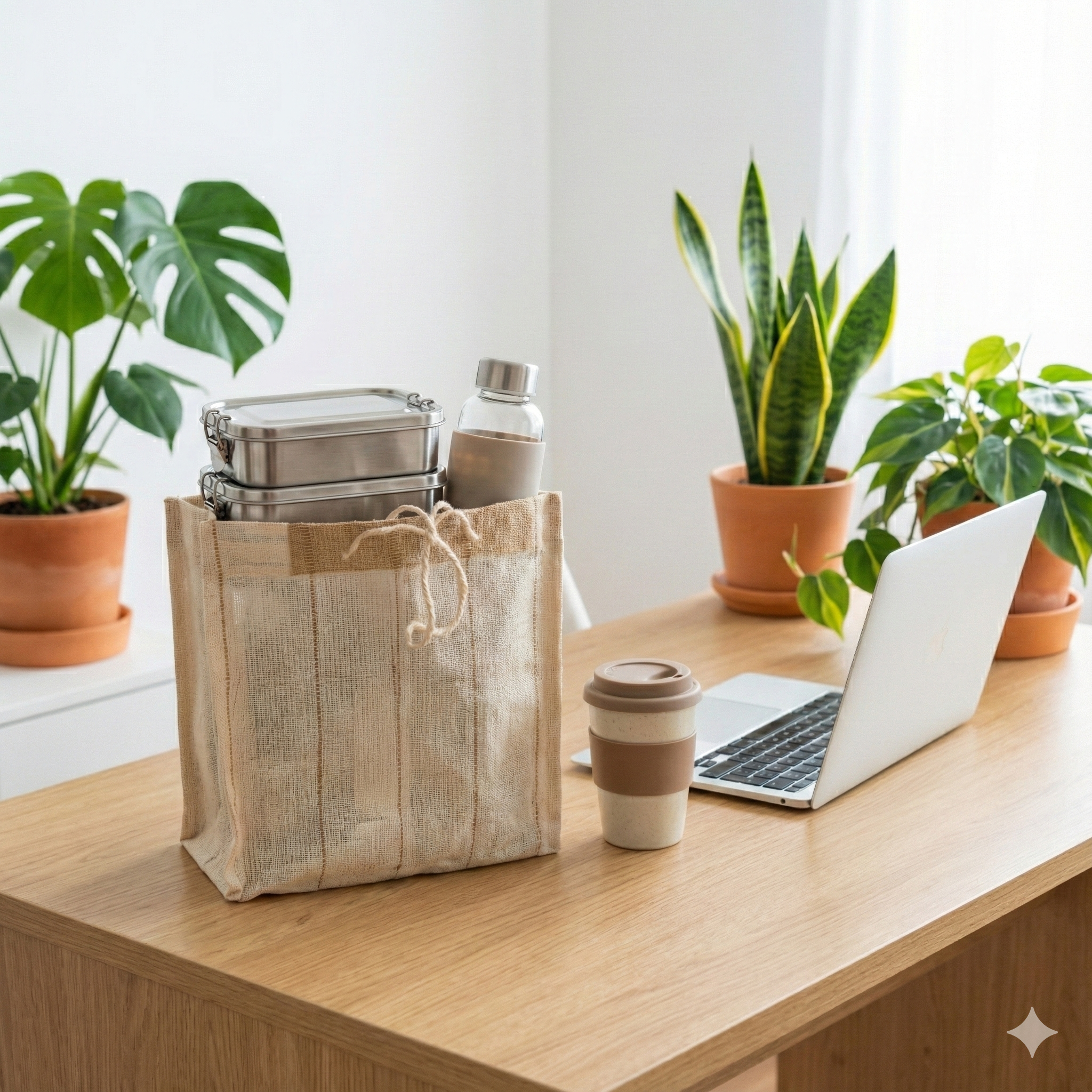 Eco-friendly reusable jute shopping bag