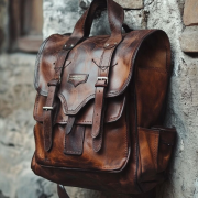 Premium Brown Leather Backpack for Everyday Use