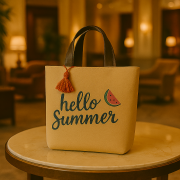 Sustainable Summer Jute Tote Bag with Stylish Design