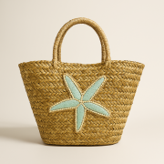 Handcrafted Jute‑Cotton Multipurpose Ladies Bag with Starfish Design