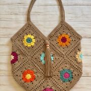 Handmade Crochet Floral Granny Square Ladies Bag – Soft, Colorful & Stylish