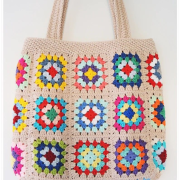 Handmade Crochet Granny Square Ladies Bag – Colorful & Spacious