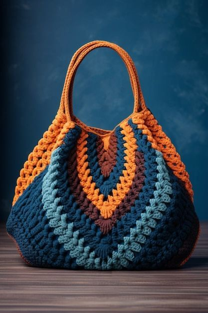 Handmade Crochet Multi‑Purpose Ladies Bag – Colorful & Strong