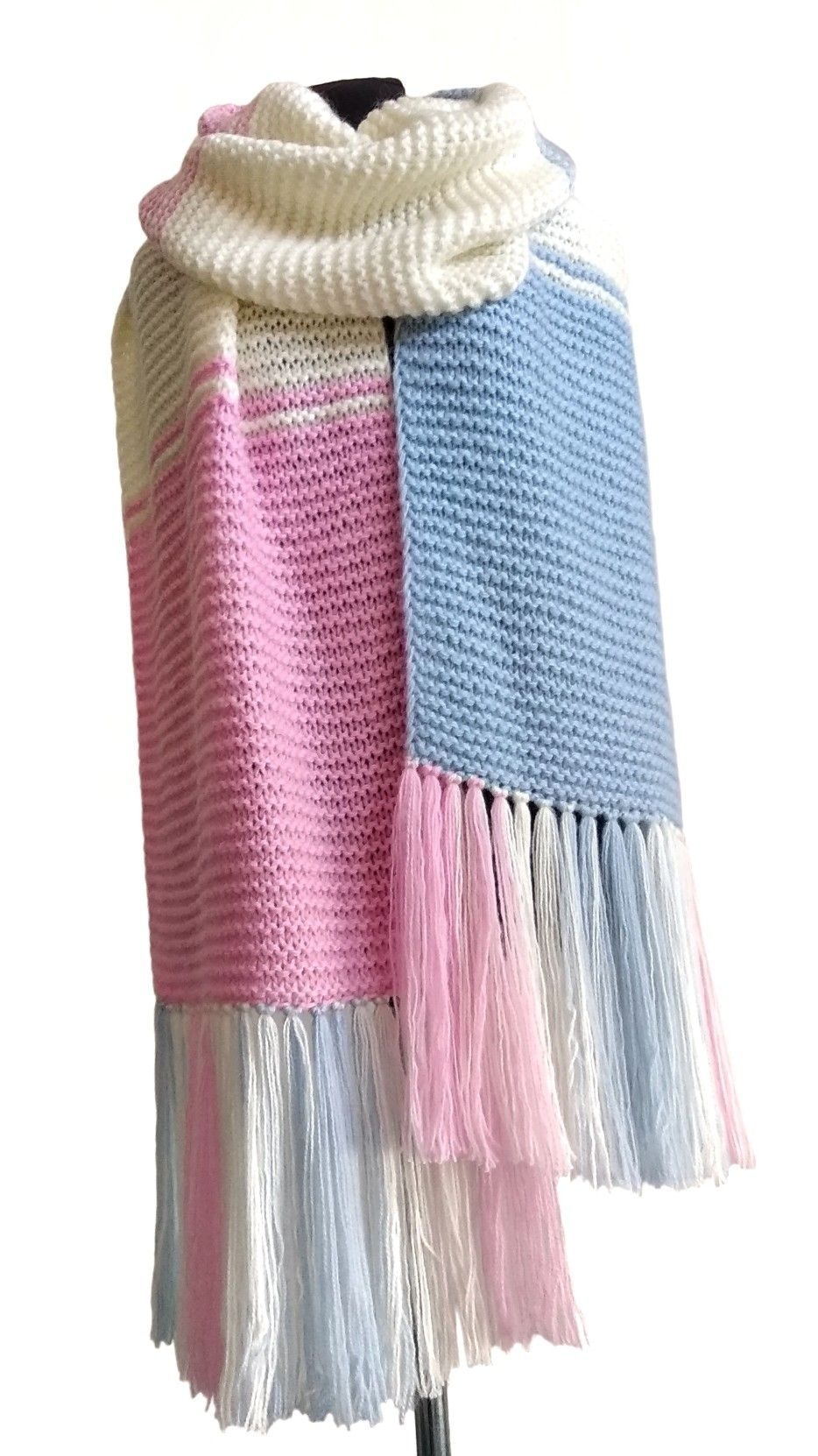 Handmade Crochet Scarf with Soft and Colorful Design