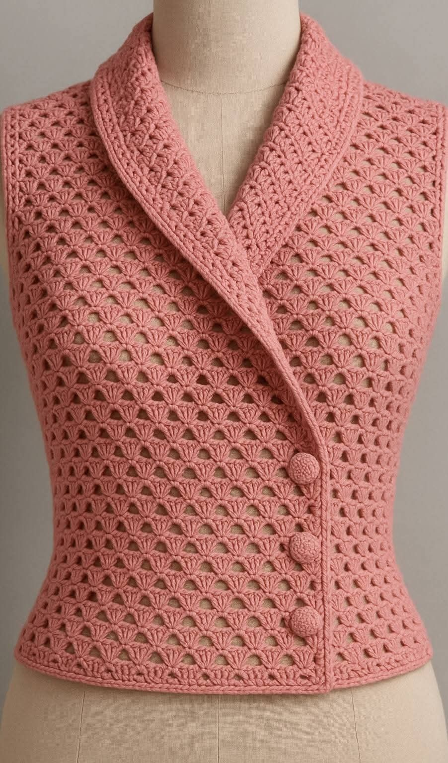 Handmade Crochet Vest with Soft and Stylish Design
