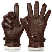 Premium Leather Hand Gloves for Winter Comfort