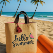 Sustainable Summer Jute Tote Bag with Stylish Design