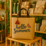 Sustainable Summer Jute Tote Bag with Stylish Design