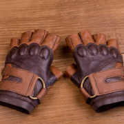 Trendy Fingerless Leather Gloves with Strong Grip and Stylish Design